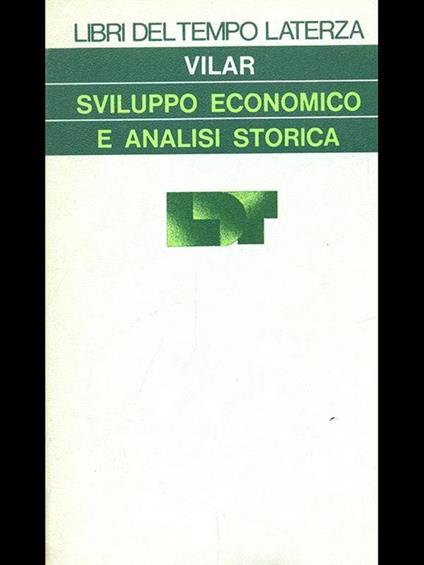 Sviluppo economico e analisi storica - Pierre Vilar - copertina