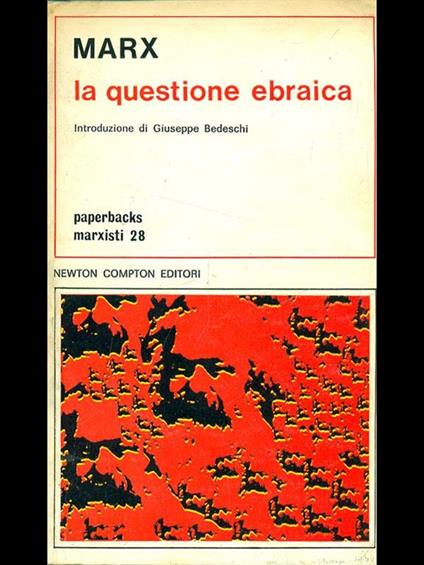 La questione ebraica - Karl Marx - copertina