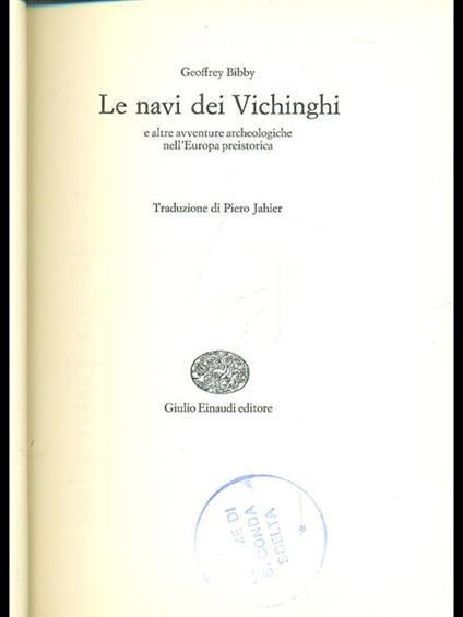 La nave dei Vichinghi - Geoffrey Bibby - copertina