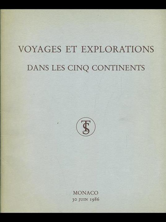 Voyages et explorations dans les cinq continents - copertina