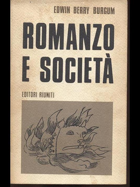 Romanzo e società - copertina