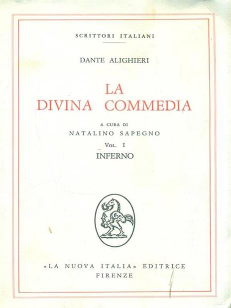 La Divina Commedia - vol I Inferno - Dante Alighieri - copertina