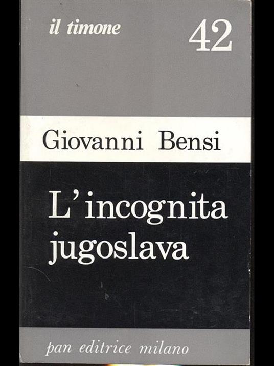 L' incognita jugoslava - copertina
