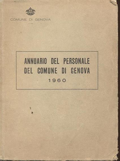 Annuario del personale del Comune di Genova 1960 - copertina
