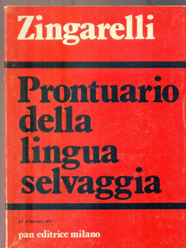 Prontuario della lingua selvaggia