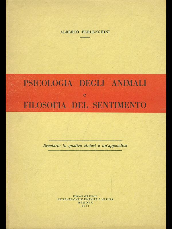 Psicologia degli animali e filosofia del sentimento