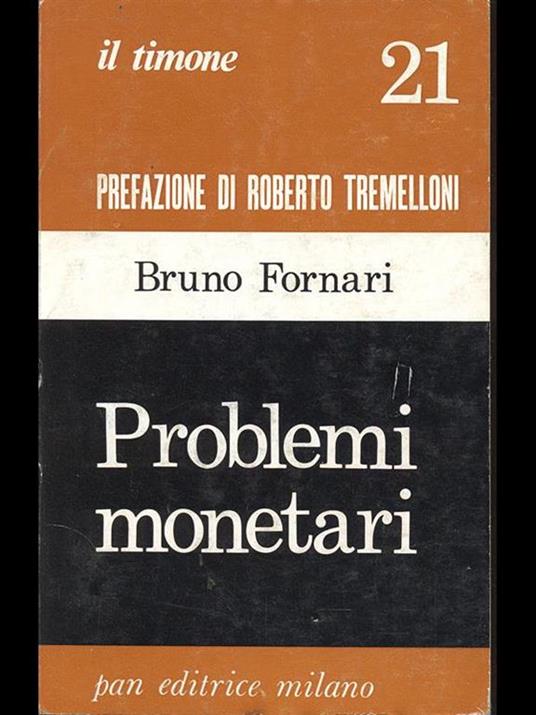 Problemi monetari - Bruno Fornari - copertina