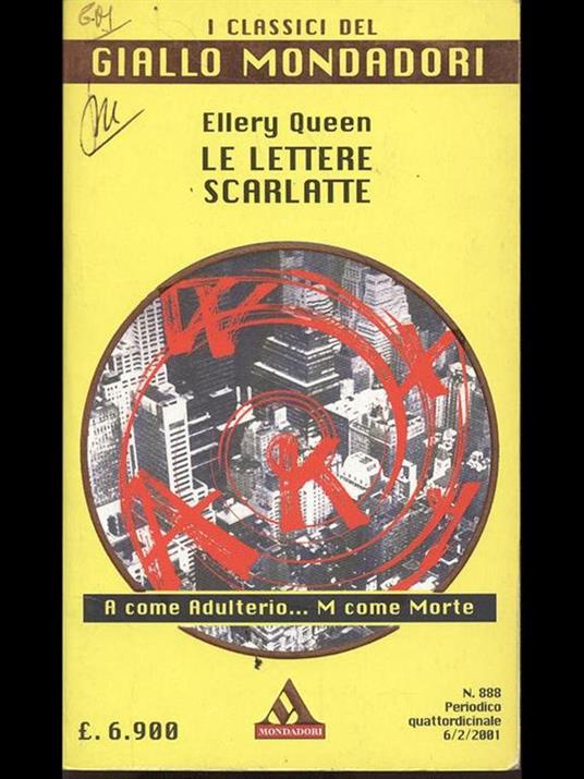 Le lettere scarlatte - Ellery Queen - copertina