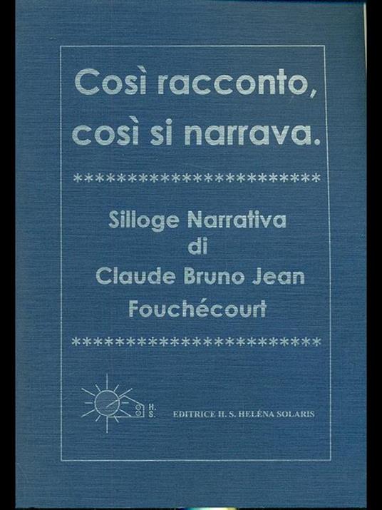 Così racconto, così si narrava - copertina