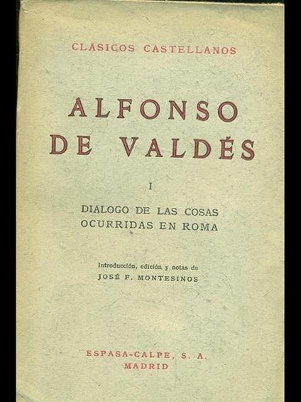 Dialogo de las cosas ocurridas en Roma - Alfonso de Valdés - copertina