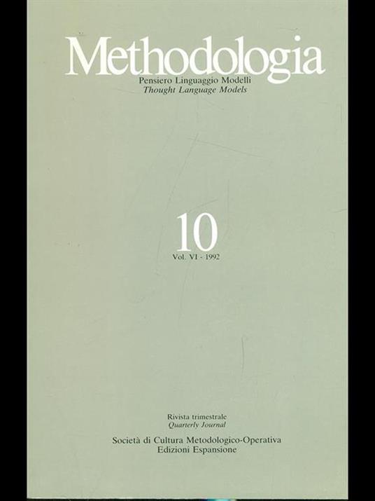 Methodologia n. 10 - copertina