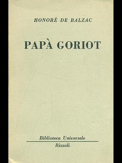Papà Goriot - Honoré de Balzac - copertina