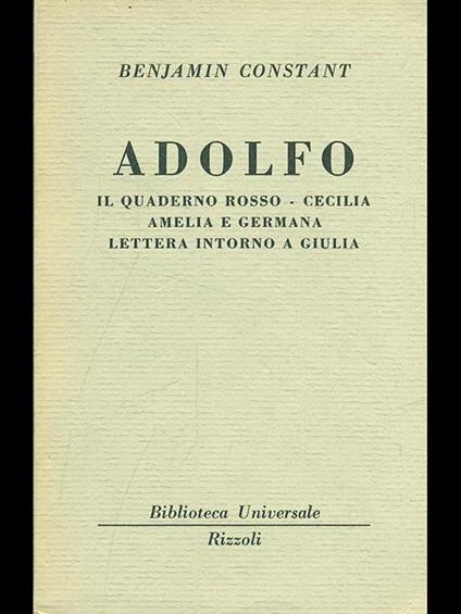Adolfo - Benjamin Constant - copertina