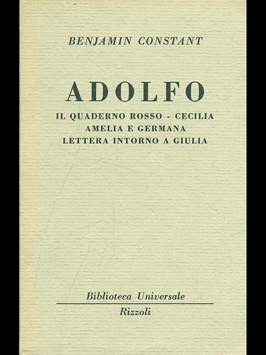 Adolfo - Benjamin Constant - copertina