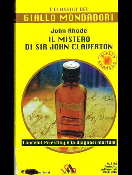 Il mistero di sir John Claverton - John Rhode - copertina