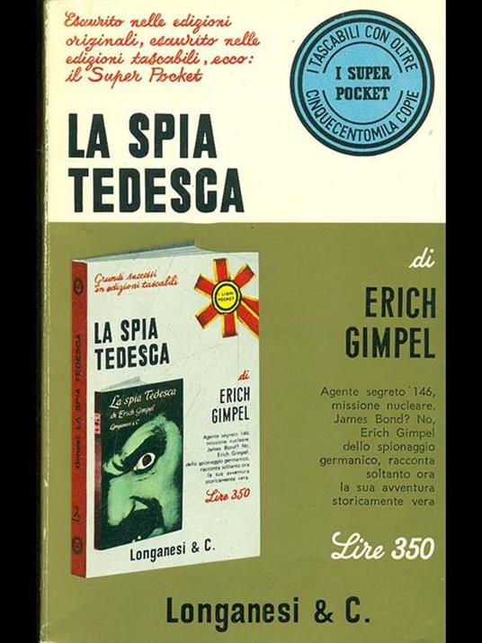 La spia tedesca - Erich Gimpel - copertina