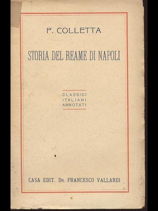 Storia del Reame di Napoli. Parte 2 - Pietro Colletta - copertina