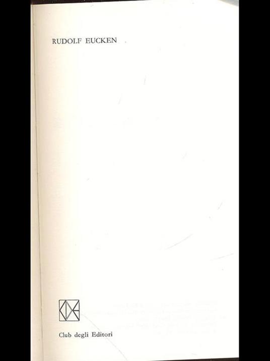 Rudolf Eucken Premio Nobel 1908 - copertina