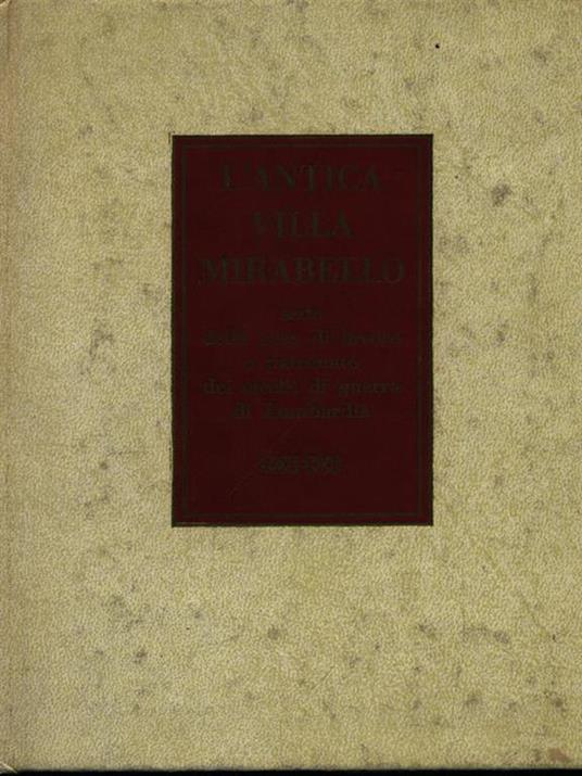 L' antica villa Mirabello - copertina