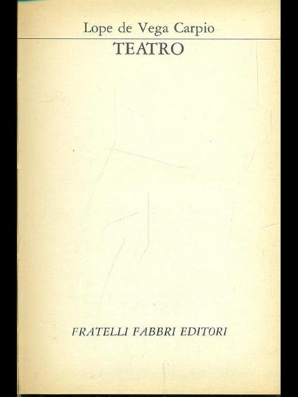 Teatro - Lope de Vega - copertina