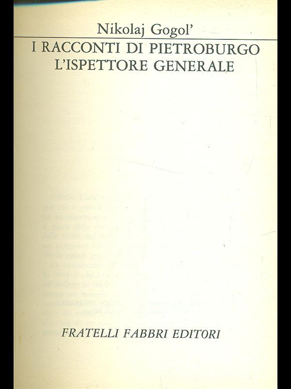 I racconti di Pietroburgo. L'ispettore generale