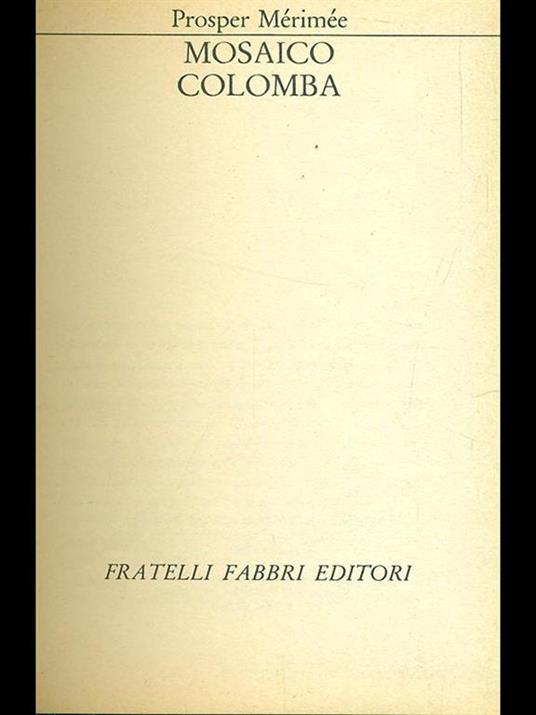 Mosaico. Colomba - Prosper Mérimée - copertina