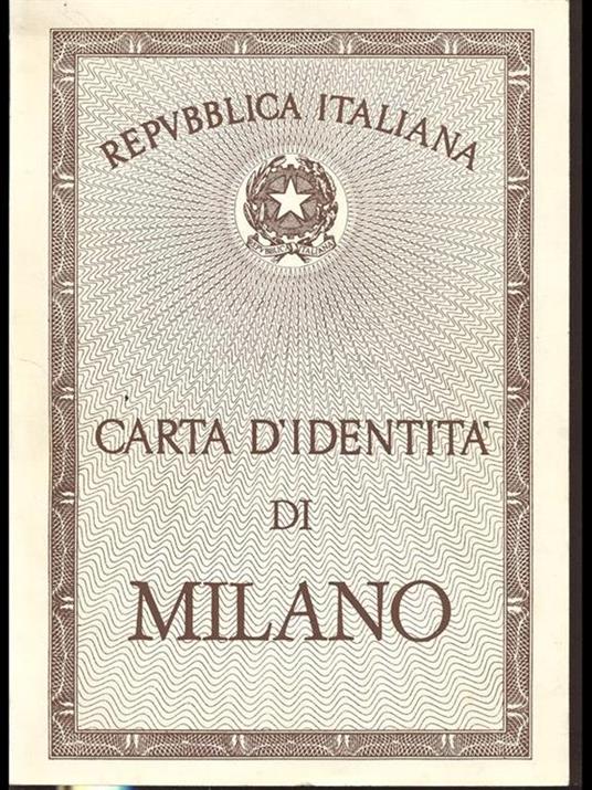 Carta d'Identità di Milano - Alda Citterio - copertina