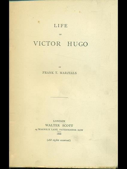 Life of Victor Hugo - copertina