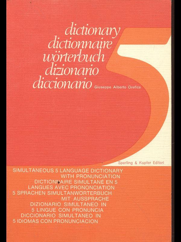 Dizionario simultaneo in 5 lingue