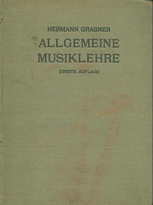Allgemeine musiklehre - Germann Grabner - copertina