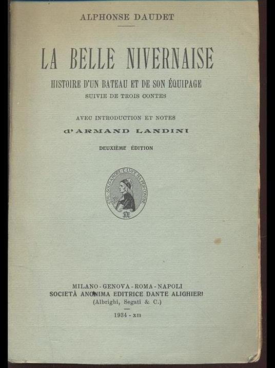 La belle nivernaise - Alphonse Daudet - copertina