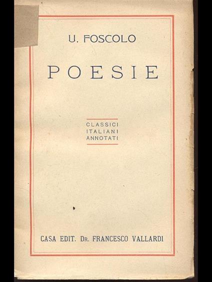 Poesie - Ugo Foscolo - copertina