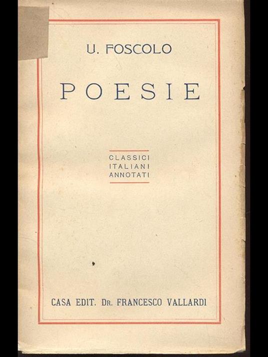 Poesie - Ugo Foscolo - copertina