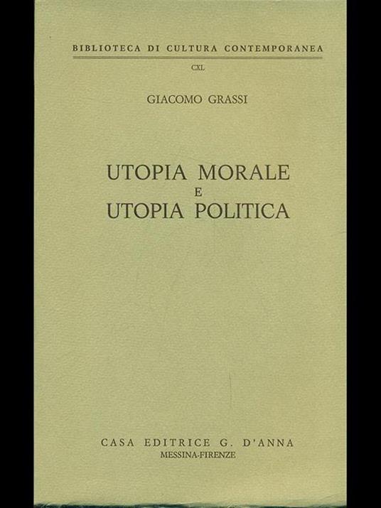 Utopia morale e utopia politica - copertina