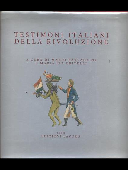 Testimoni italiani della Rivoluzione di: Battaglini - copertina