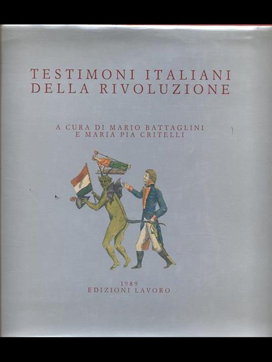 Testimoni italiani della Rivoluzione di: Battaglini - copertina