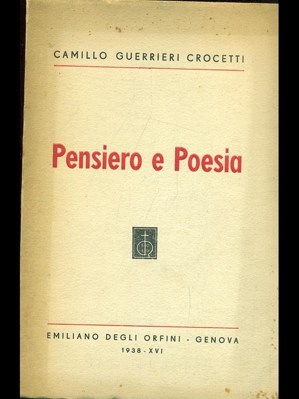 Pensiero e poesia