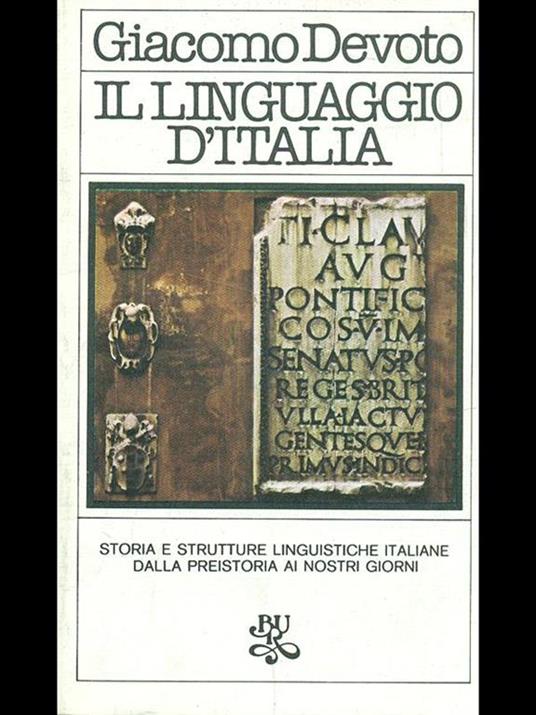 Il linguaggio d'Italia - copertina