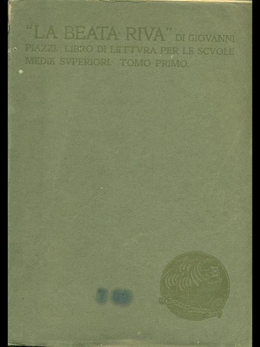 La Beata Riva. Tomo I - Giovanni Piazzi - copertina