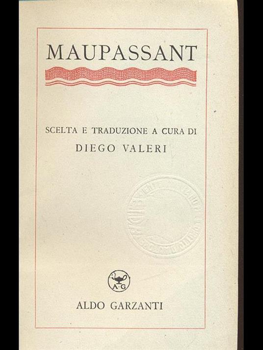 Maupassant - Diego Valeri - copertina