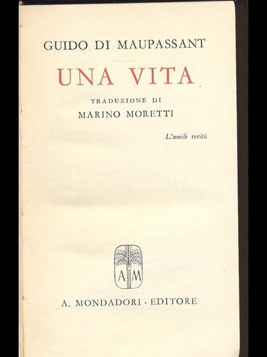 Una vita - Guy de Maupassant - copertina