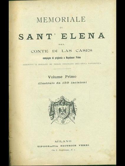 Memoriale di Sant'Elena Vol. 1 - copertina
