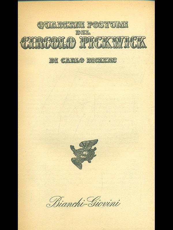 Quaderni pstumi del circolo Pickwick