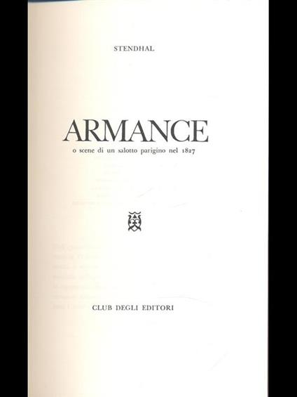 Armance - Stendhal - copertina