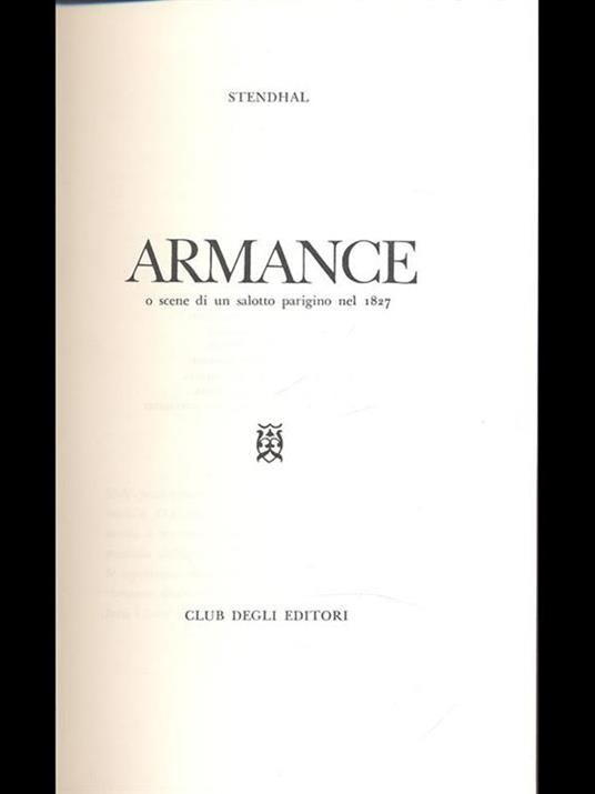 Armance - Stendhal - copertina