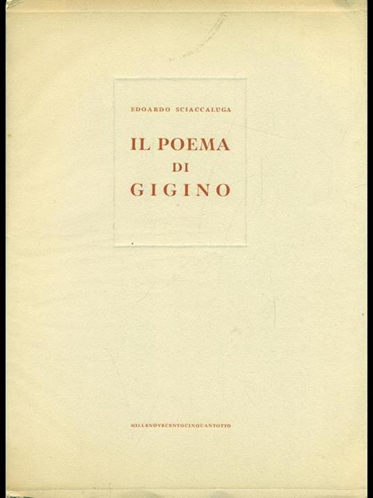 Il poema di Gigino - copertina