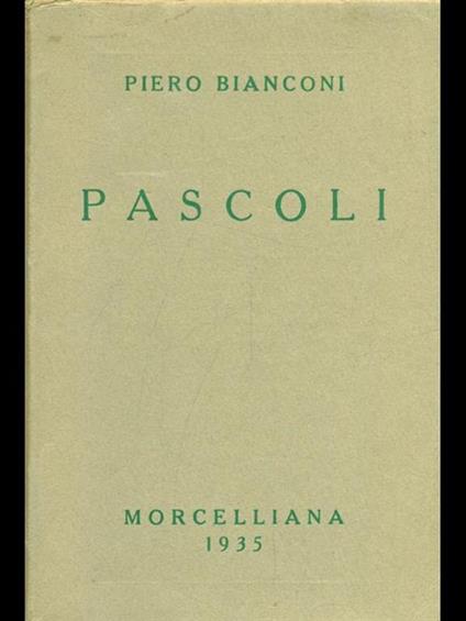 Pascoli - Piero Bianconi - copertina