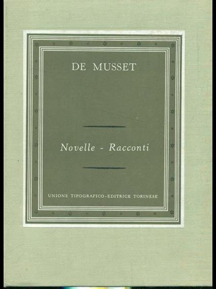 Novelle - Racconti - Alfred de Musset - copertina