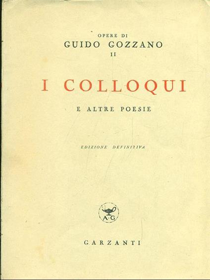 I colloqui e altre poesie - copertina