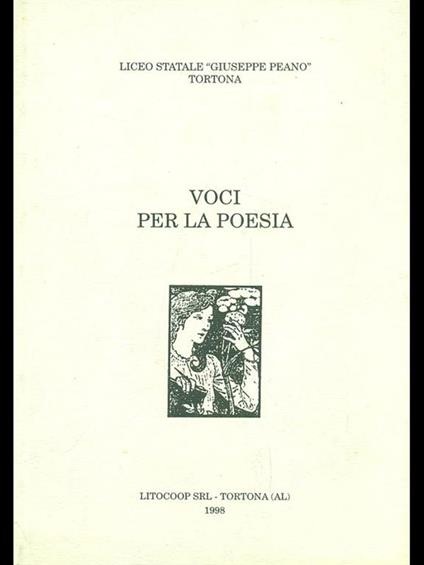 Voci per la poesia - copertina